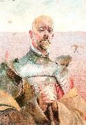 Malczewski, Jacek Self-Portrait in Armor oil painting